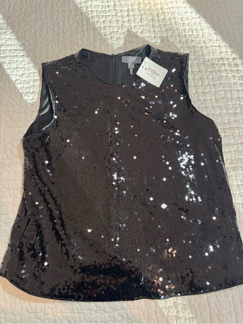 Lysse Black Sequin Sleeveless Camisole